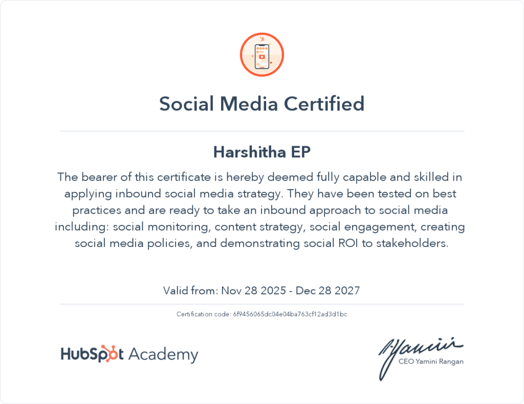 SMM certificate